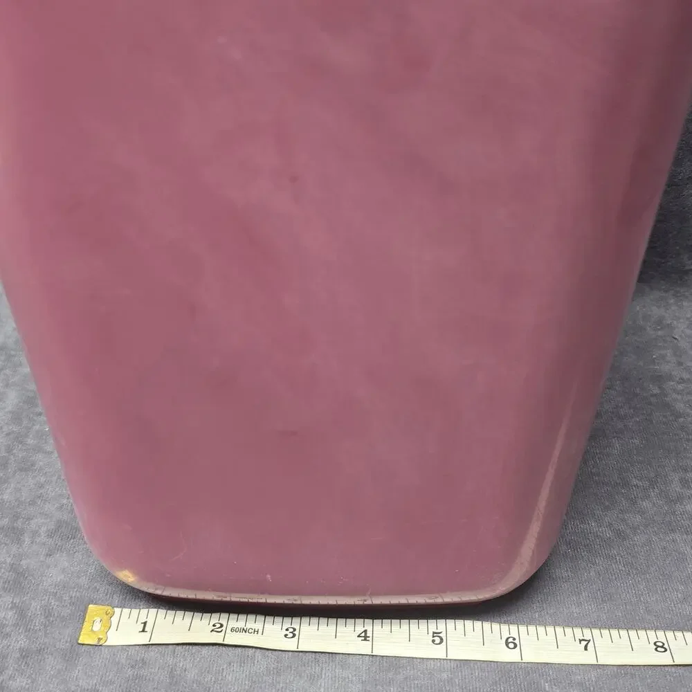 Vintage Aquetta Ware Blush Pink Small Square Plastic Trash Can
